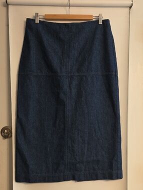 COS Dark Blue Denim Midi Skirt